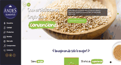 Desktop Screenshot of andesalimentos.com